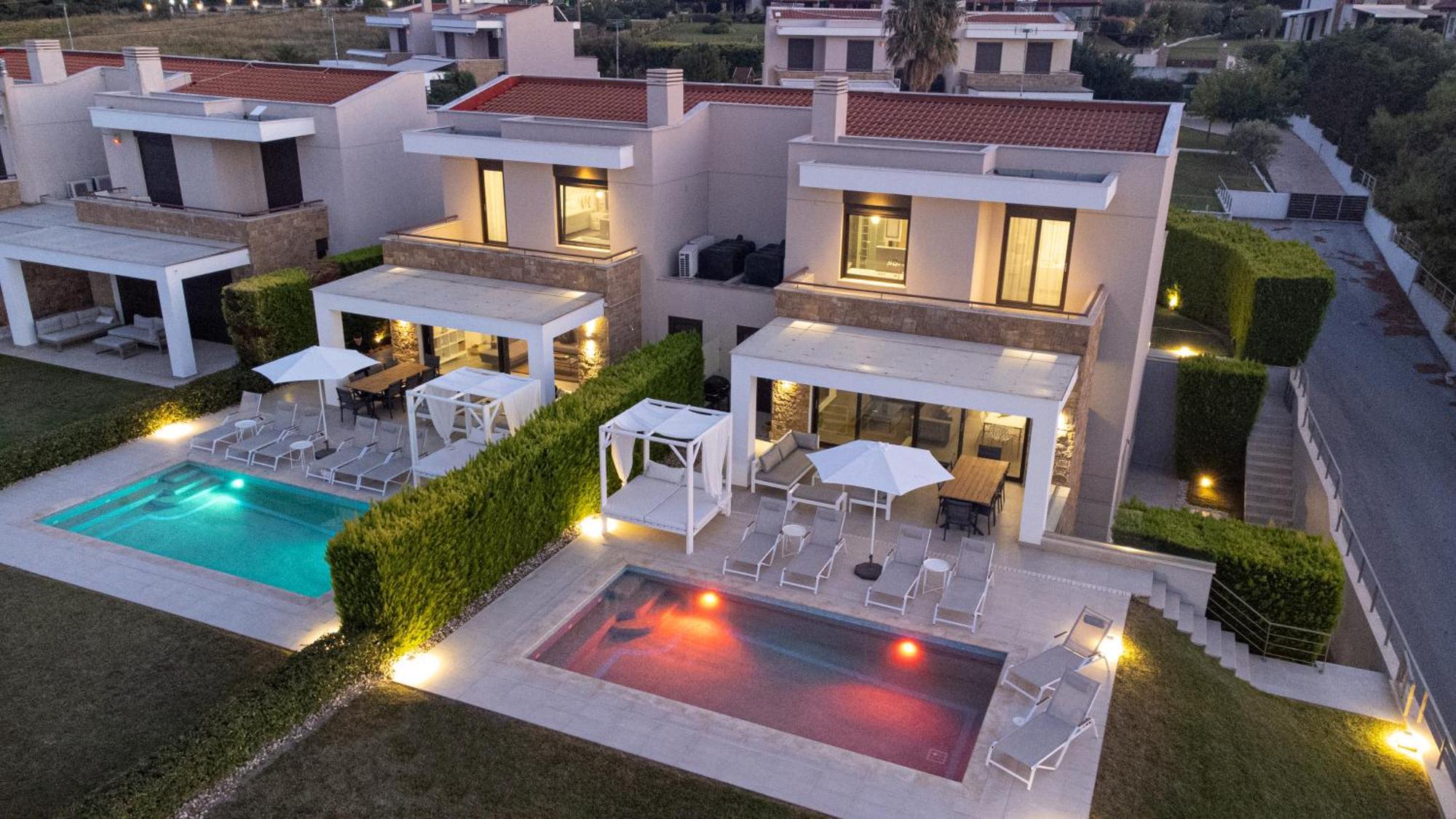 Bellevue Villas With Private Pool Hanioti Exterior foto