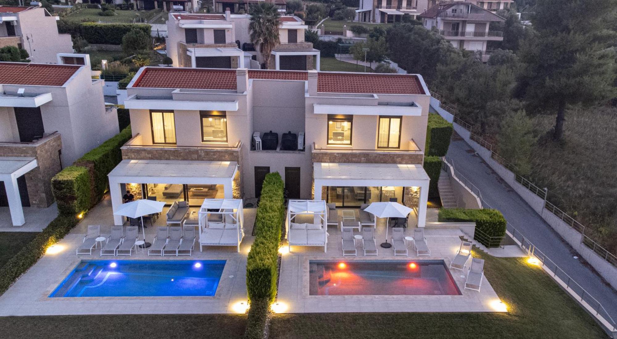 Bellevue Villas With Private Pool Hanioti Exterior foto